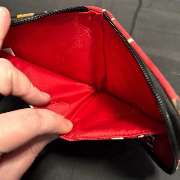 VTG Vera Bradley Bifold Wallet Bittersweet Floral Boho & Houndstooth Pattern - Picture 5 of 9